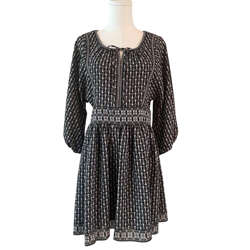 Max Studio Puff Sleeve Boho Minidress Size Small